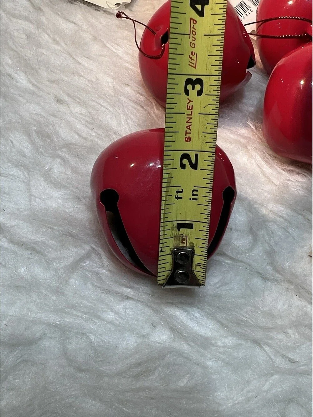 Hallmark Bell Ornament 4 Large Glossy Red Jingle Bells